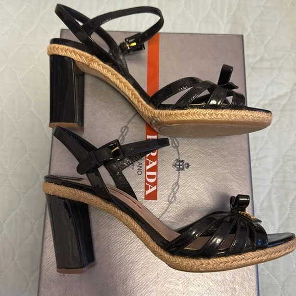 Prada Vernice Nero Calzature Donna
